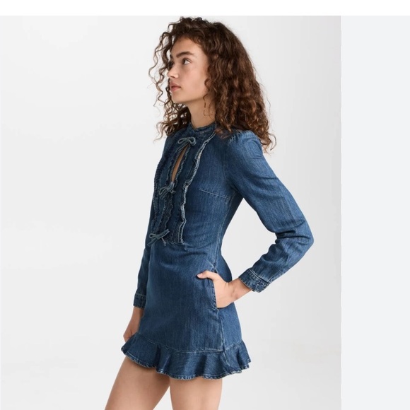 Self-Portrait Dresses & Skirts - NWT Self portrait denim ruffle dress